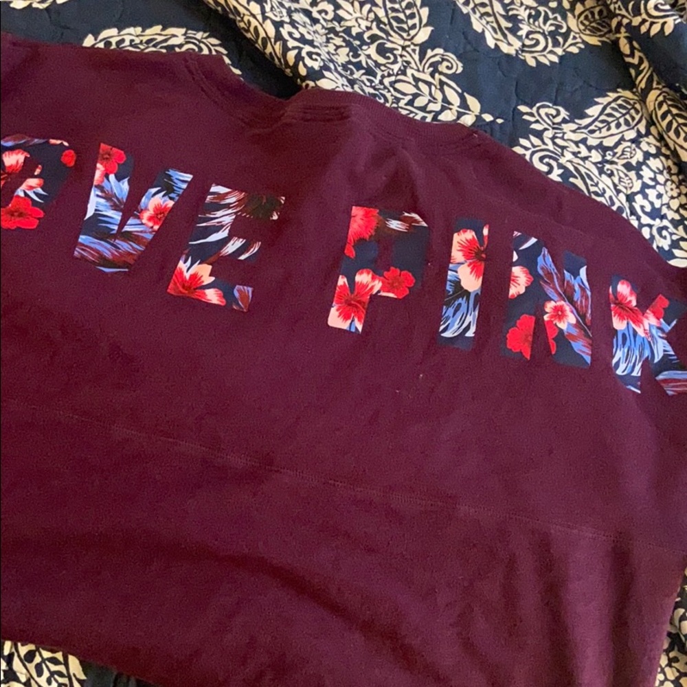 VS PINK long sleeve campus tee